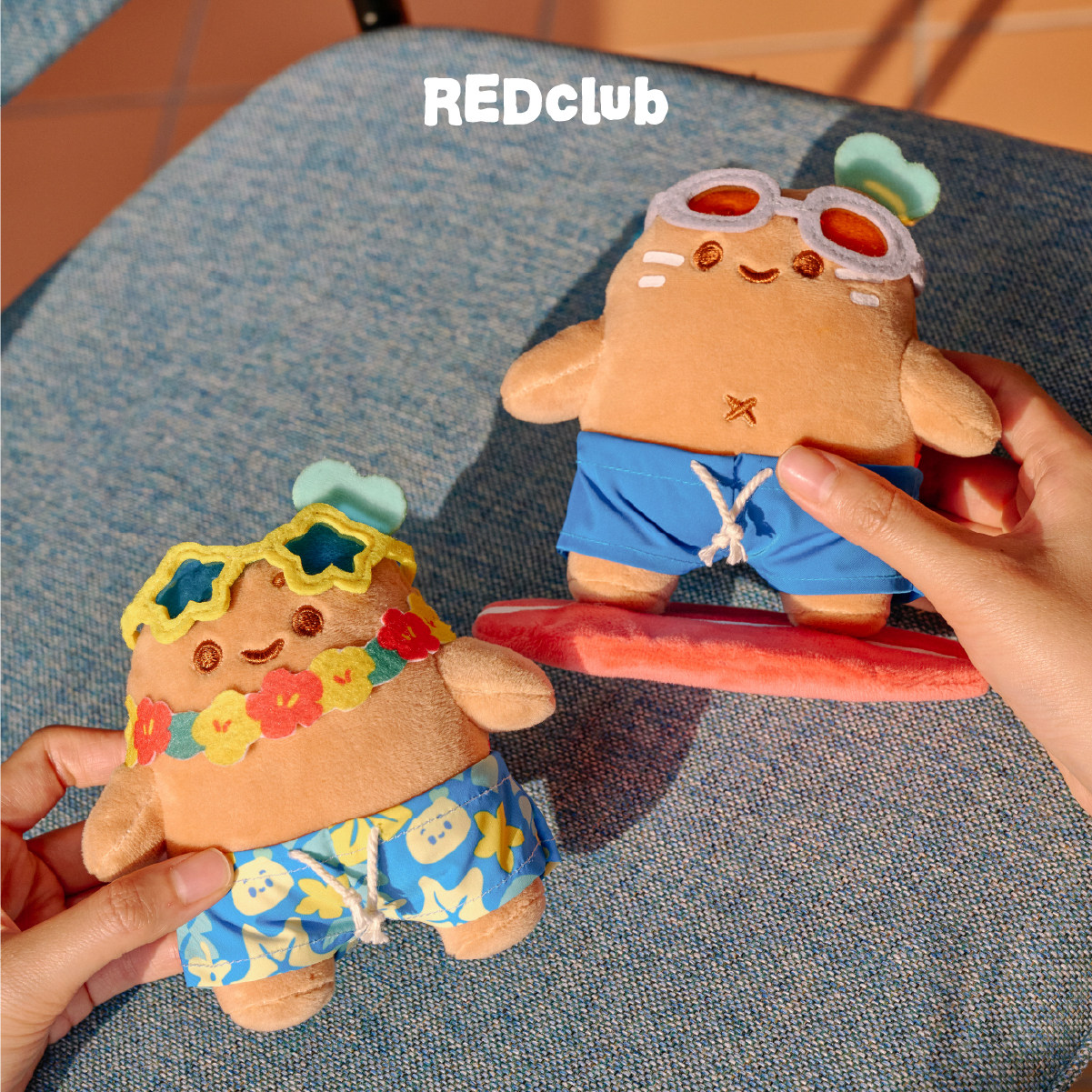 REDclub「一起冲浪」沙滩花环薯队长毛绒包挂件装饰创意趣味礼物