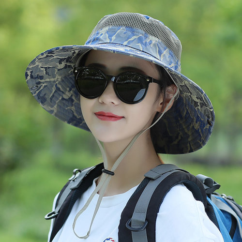 户外出游防晒遮阳女士透气帽子