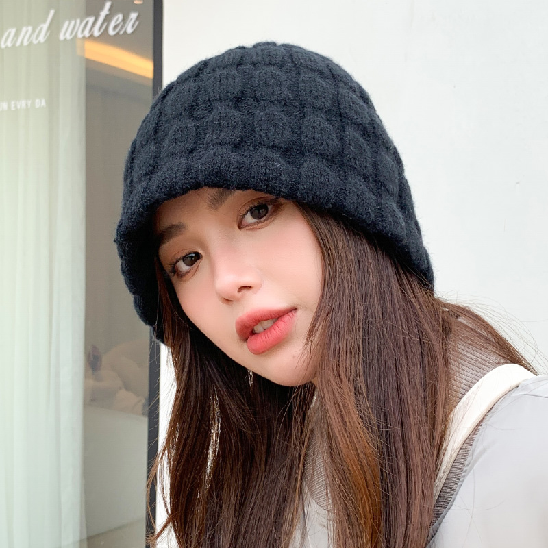 毛线帽女冬天韩版糖果色秋冬季学生护耳单帽针织帽子保暖加厚套头