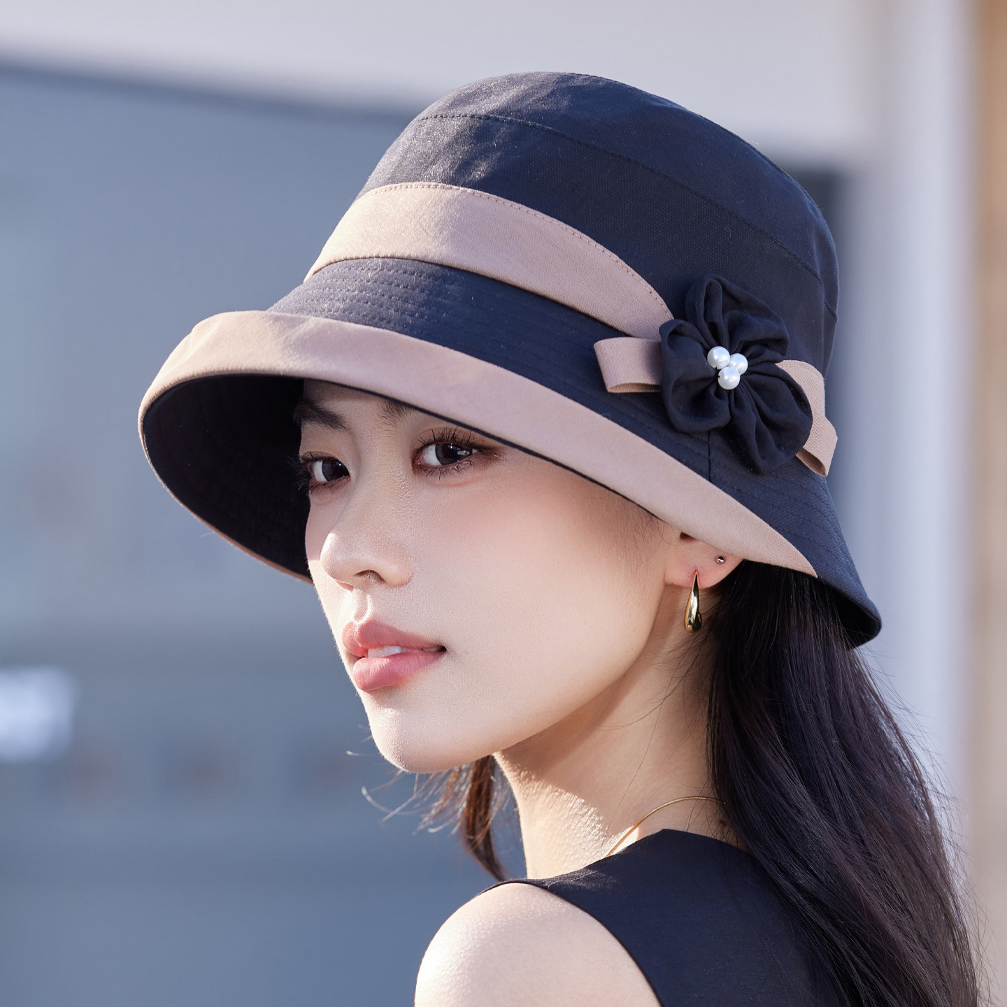 中老年人妈妈帽子女士遮阳盆帽薄款透气春夏天防晒太阳帽婆婆凉帽