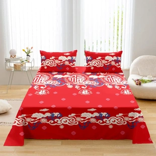 四季布原棉细纱老粗布床单三件套透气软席床上用品床单枕套t