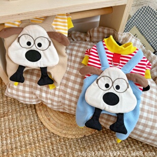 秋冬装狗狗四脚衣服宠物猫咪衣服小中型幼犬加厚保暖睡衣跨境