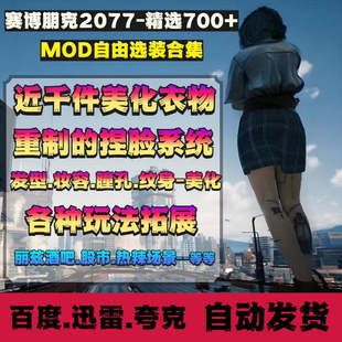 赛博朋克2077精选700+MOD自由选装人物美化功能优化玩发丽兹酒吧