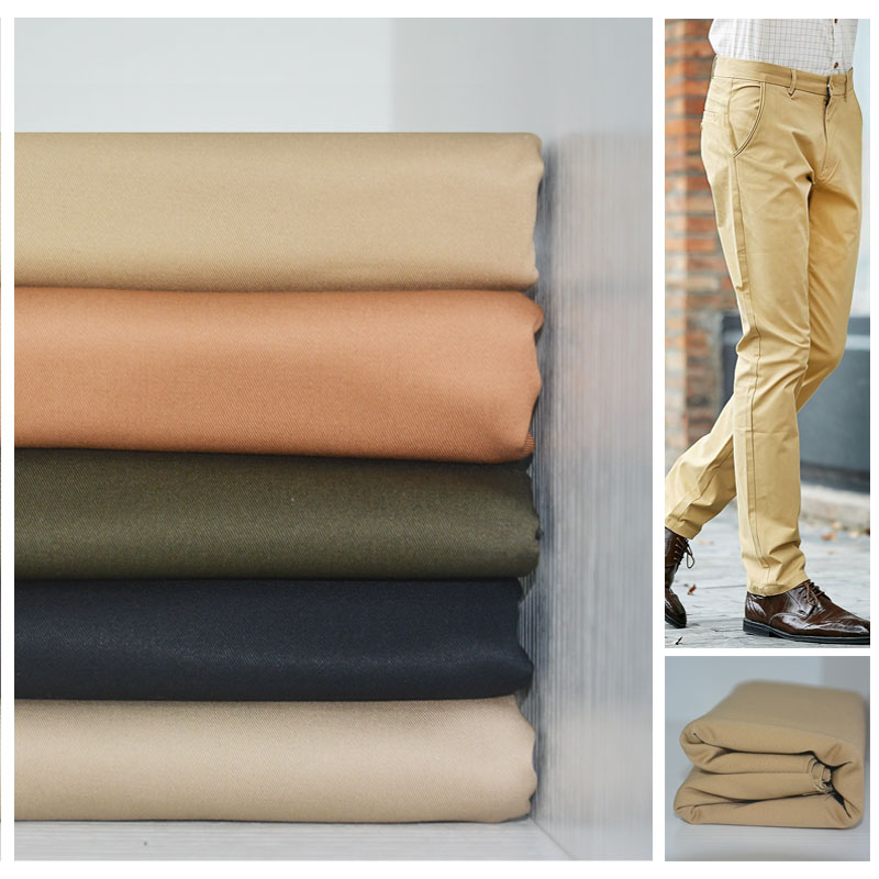 全棉精梳弹力休闲裤风衣西装布料