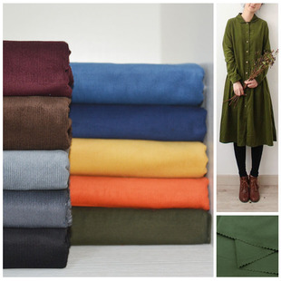 日系纯棉薄款细条高品质灯芯绒手工DIY衬衫长裙条绒抱枕布料