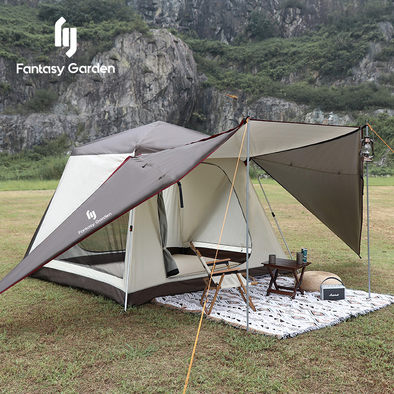 夢花園全自動速開雙層露營帳篷