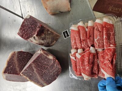 澳洲203和牛M9+保乐肩雪花牛肉 M9牛肉卷火锅片寿喜烧