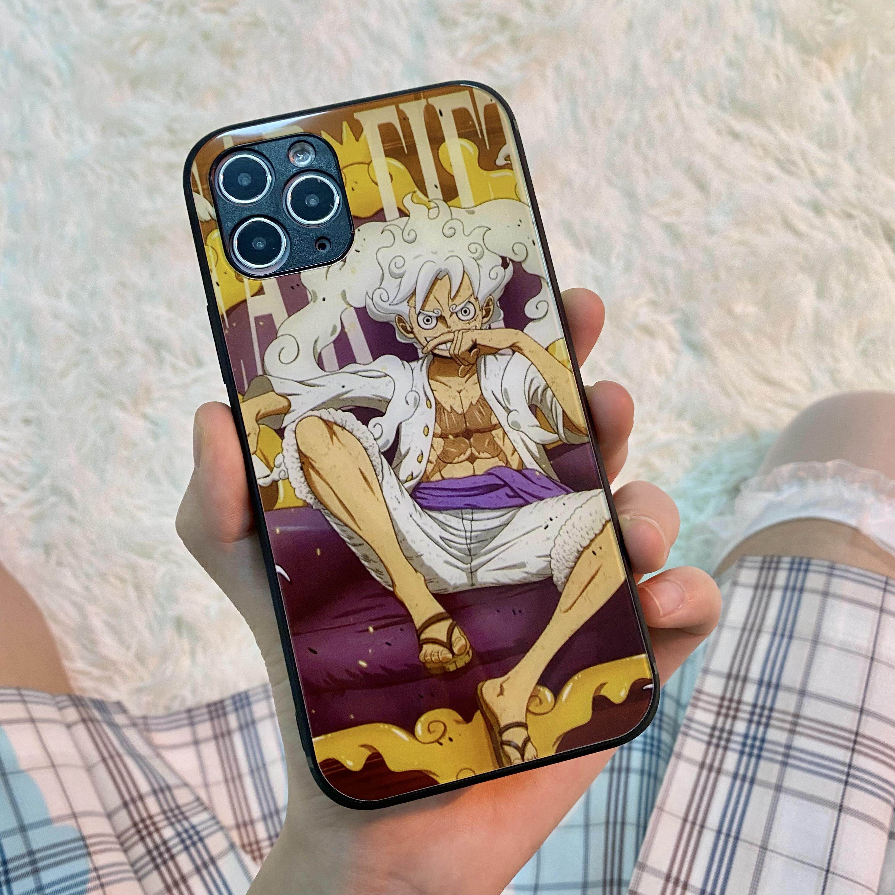 玻璃手机壳14promax四皇路飞iphone13五档xsmax白色尼卡解放的战士