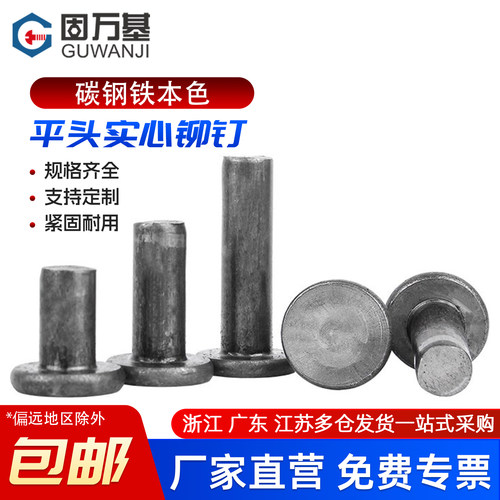【免费开专票】平头实心铆钉