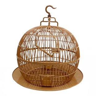 球形折叠笼鸟笼子鹦鹉鸟笼圆形带底盘虎皮玄凤牡丹圆笼