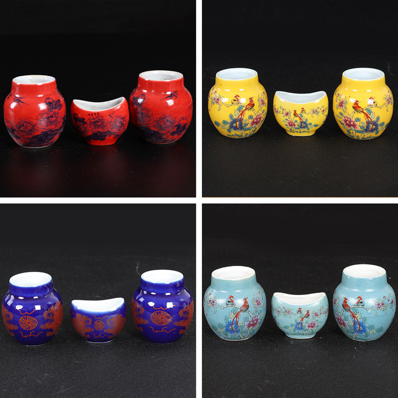 鸟食杯鸟笼配件鸟食槽水杯饮水器包邮粗瓷画眉碗画眉鸟瓷罐瓷碗