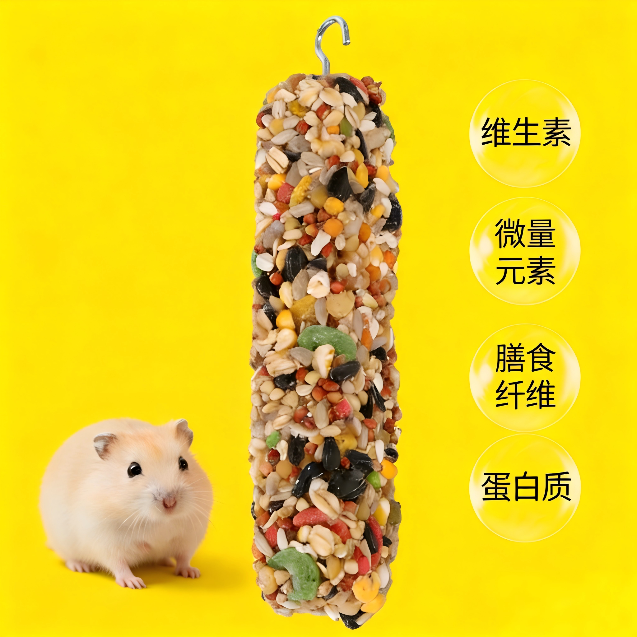 仓鼠磨牙棒金丝熊花枝鼠专用谷物啃咬玩具用品训练奖励食物零食棒