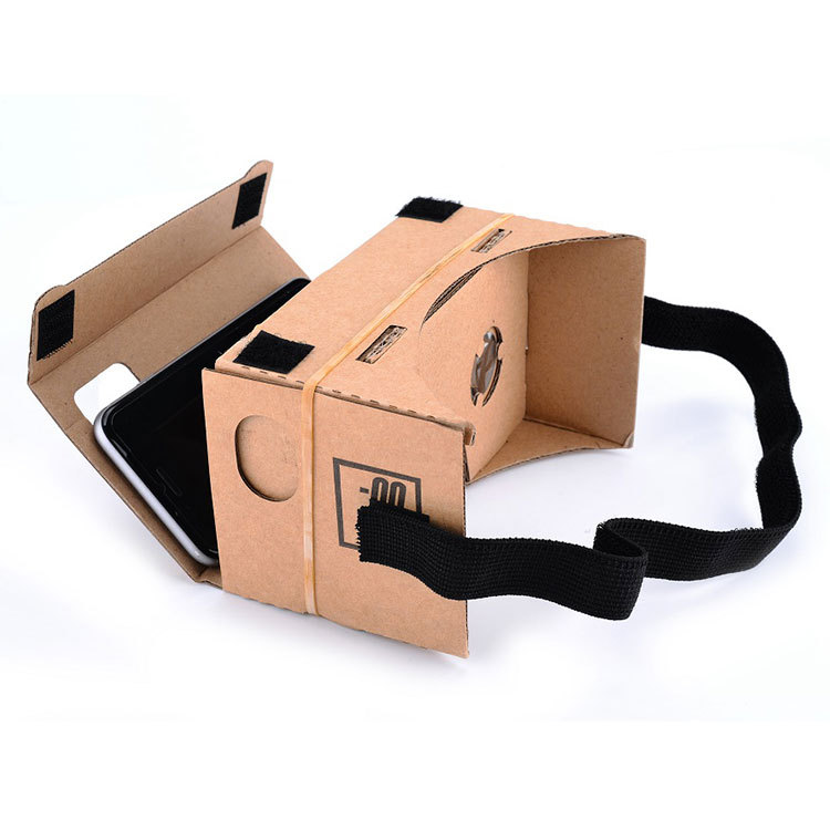 高档谷歌cardboard纸质vr头戴式高清3D虚拟现实眼镜纸盒手机专用D