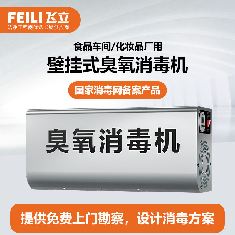 飞立壁挂式臭氧消毒机定制 洁净车间空气消毒杀菌臭氧发生器