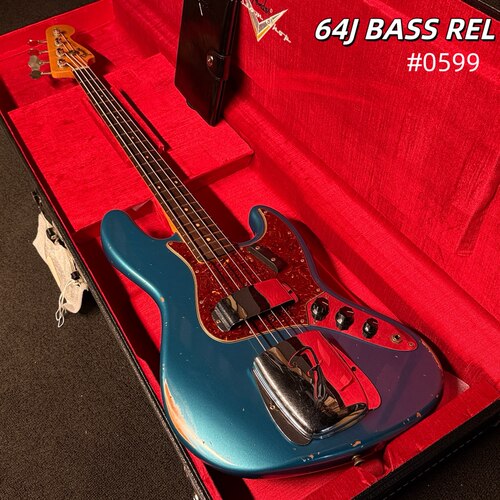 Fender Custom shop 64 J BASS REL复古做旧Cs64Jazz金属蓝贝斯