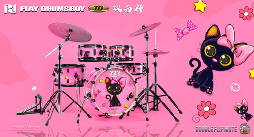 PLAY DRUMS ROY 2024年新品双面神系列儿童成人架子鼓套装
