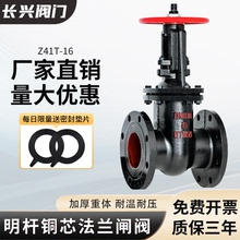 Z41T-16Q法兰明杆楔式闸阀铜芯铜杆消防手动球墨铸铁自来水污水