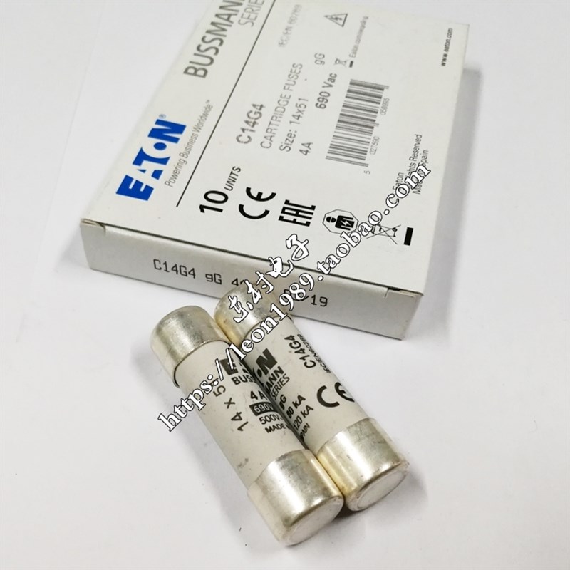 美国EATON熔断器 Bussmann保险丝 C14G4 4A 690V 14*51mm