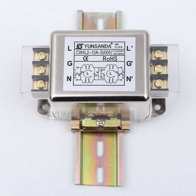 CW4L2-30A-Sn(005)单相交流导轨式电源滤波器净化器EMI高性能双极