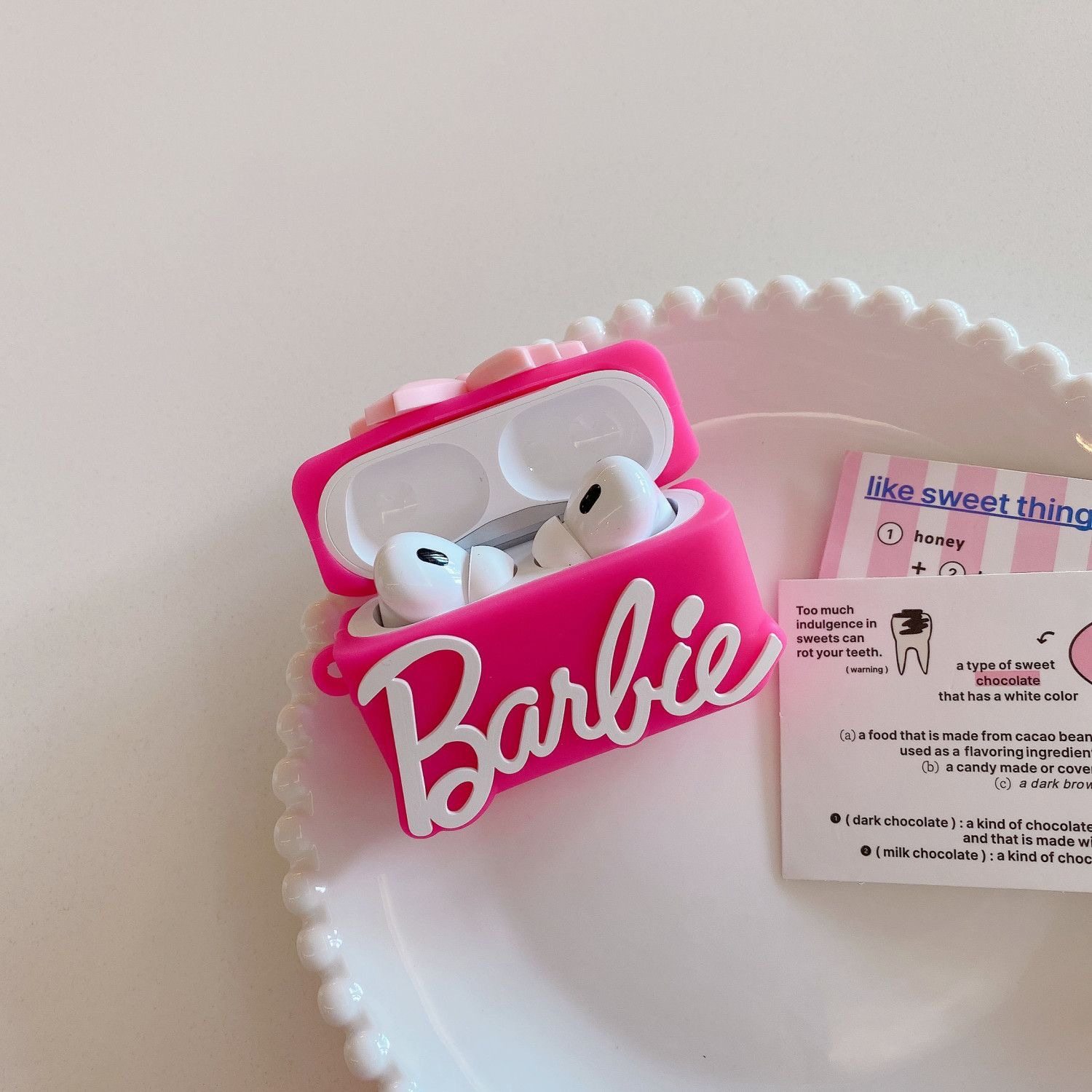 ins风芭比粉airpodspro2保护套适用苹果3代蓝牙耳机壳1/2代硅胶