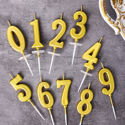 金色数字蜡烛生日蛋糕插件