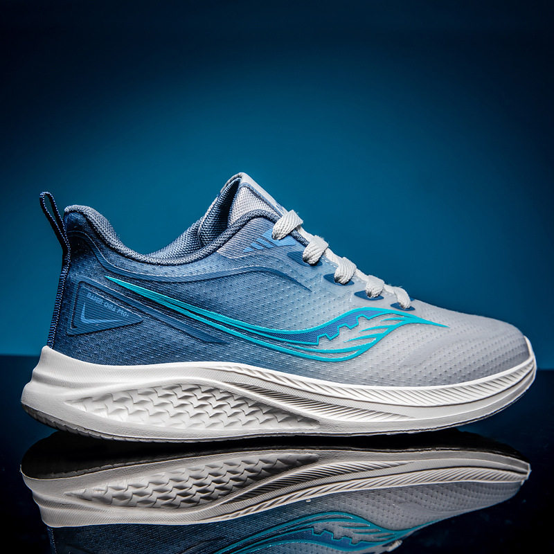 2025春季新款男鞋网面透气超轻鞋底时尚百搭情侣鞋户外跑步运动鞋