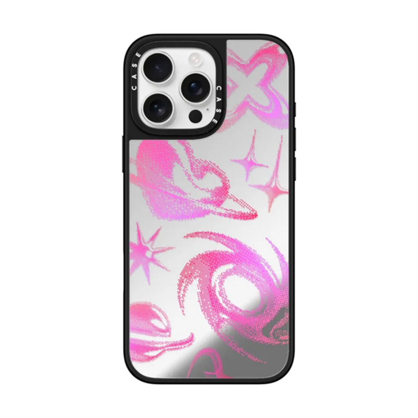 CASETiF联名艺术家搞怪粉色涂鸦镜面壳适用苹果16/15promax/plus新款iphone14pro保护套13简约12女11