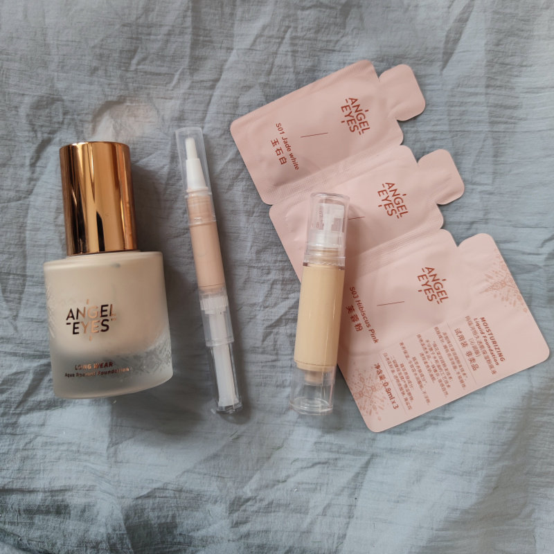 angeleyes天使之眼粉底液中小样试用装试色干皮学生遮瑕保湿养肤
