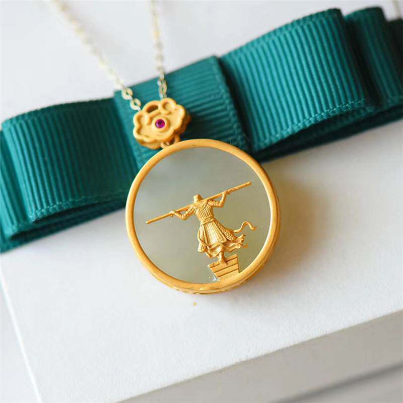 高级设计感一生所爱至尊宝玉髓项链女网红七夕闺蜜礼物镀金锁骨链