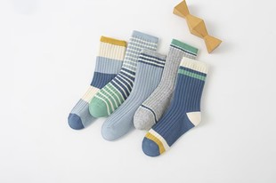 六指鼠儿童袜子秋冬季加厚纯棉双针袜男童女童宝宝女孩中筒长筒袜