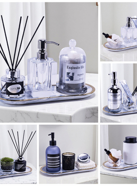 洗漱台装饰摆件样板房浴室软装