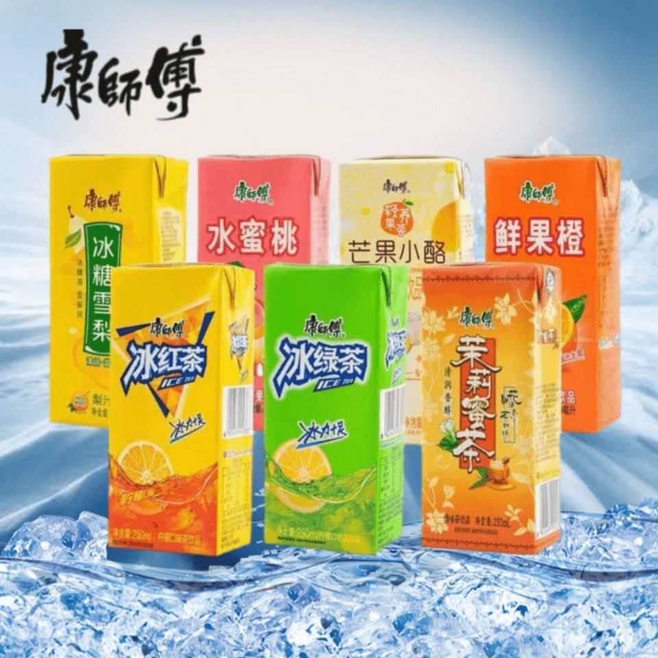 康师傅冰红茶250ml*6*12盒装水果味饮料茶饮品餐饮自助网红果汁
