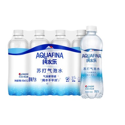 百事可乐纯水乐苏打气泡水450ml*12瓶