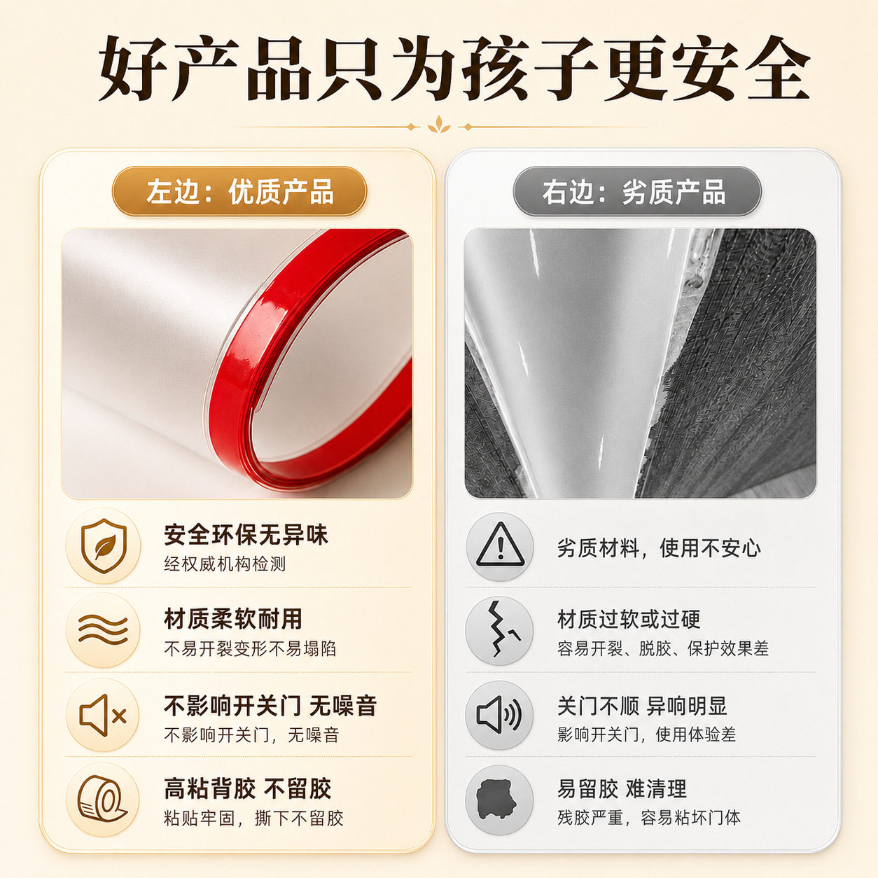 防夹手门缝保护条幼儿园