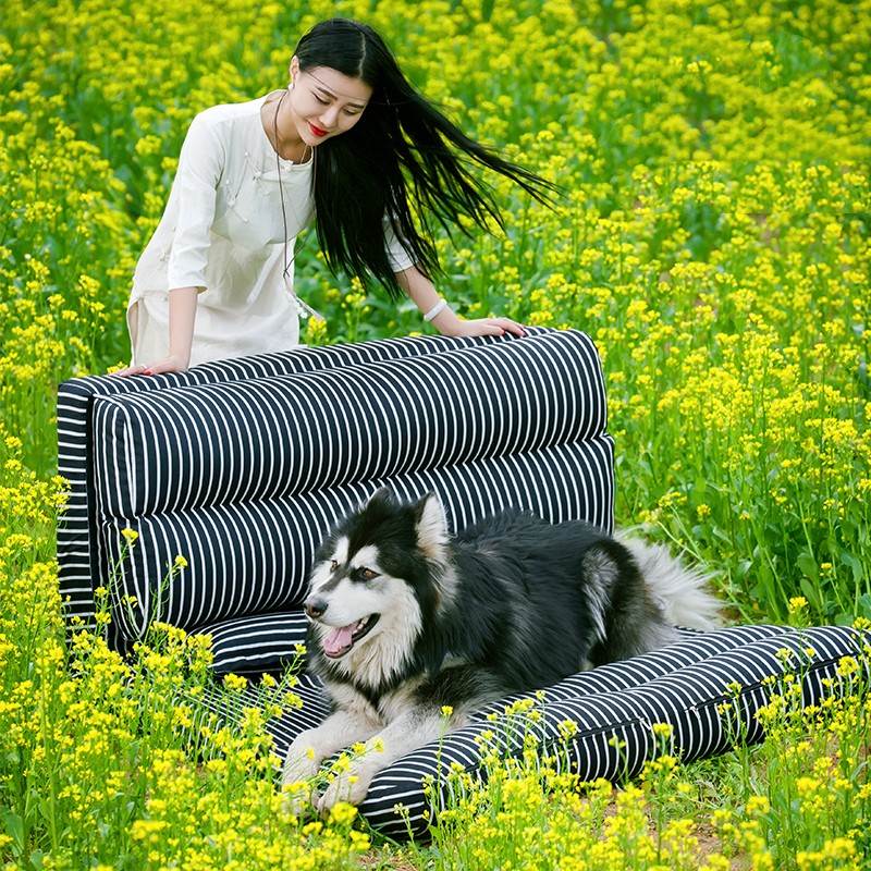 卧室客厅小沙发乳胶懒人沙发床榻榻米双人可拆洗午休躺椅折叠