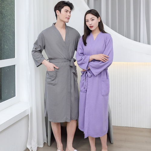 美梦男士浴袍女夏薄款睡袍情侣速干酒店浴衣2026新款洗澡吸水睡衣