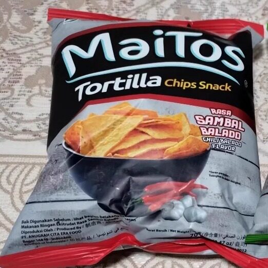 【新货】印尼进口maitos玉米片大包香辣味烧烤味膨化食品追剧