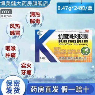 李去病抗菌消炎胶囊24粒清热解毒风热感冒药喉咙牙痛消炎药颗粒DT