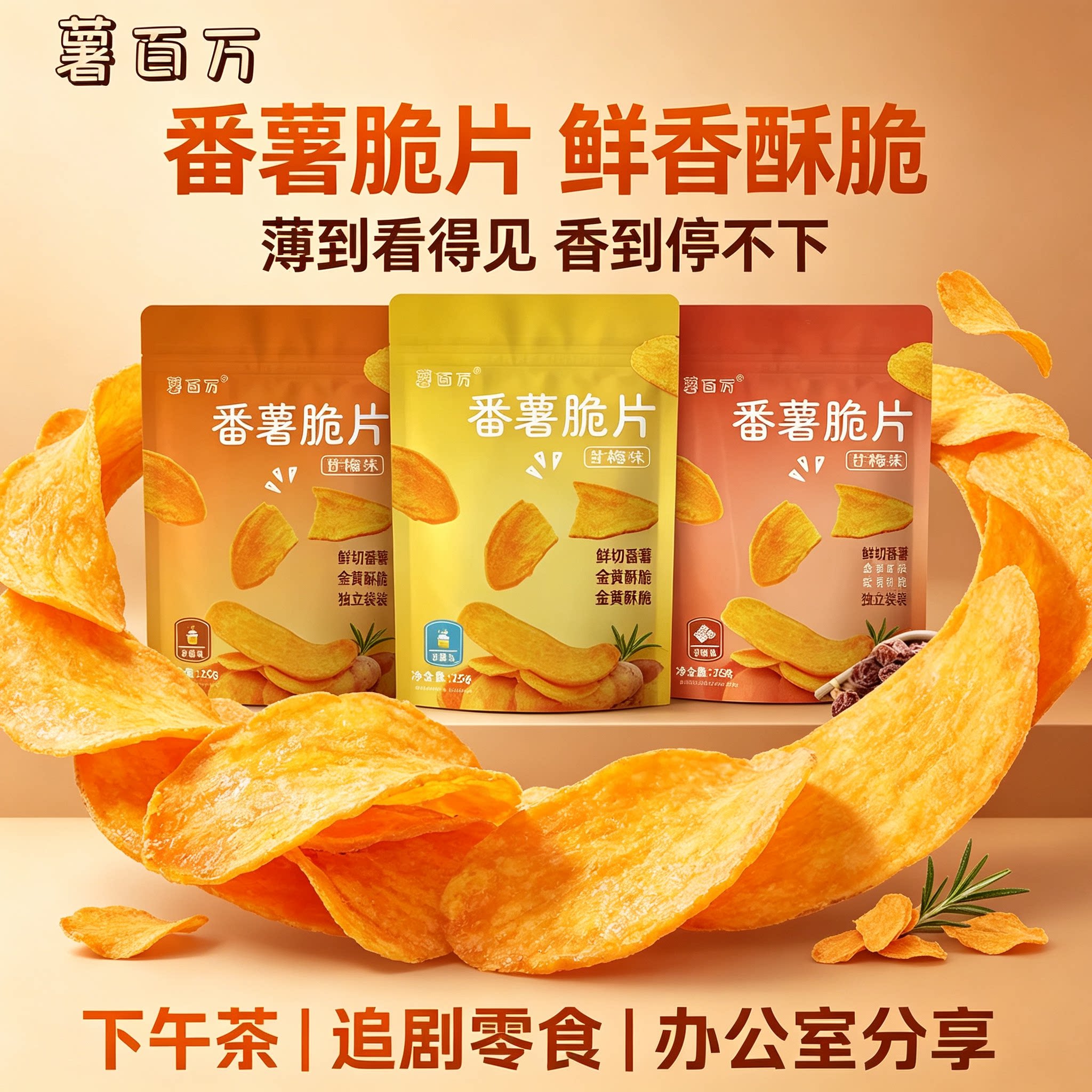 薯百万蜂蜜芝士甘梅味红薯脆片