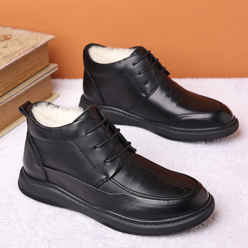 冬季系带款新款男士棉鞋加绒保暖防滑高帮鞋商务休闲鞋羊毛棉鞋,流行男鞋,棉鞋,淘宝优惠券,粉丝福利购,淘宝优惠卷