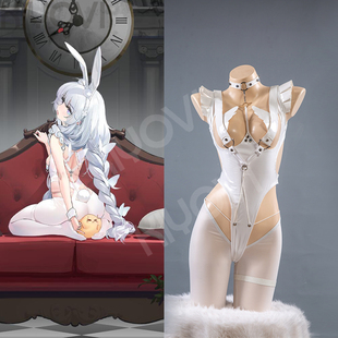 现货【KIYOVI】碧蓝航线恶毒懒懒黑白兔女郎cosplay私房内衣女装