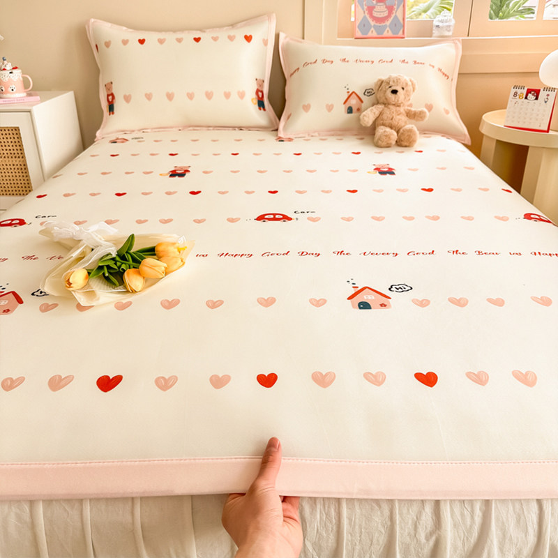 2024新款夏季冰丝凉席可水洗夏被三四件套夏天空调被夏凉被软席子