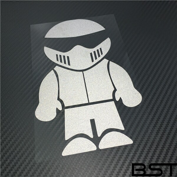 stig 卡通车手 topgear 汽车改装安全反光贴 动漫个性遮划痕车纸