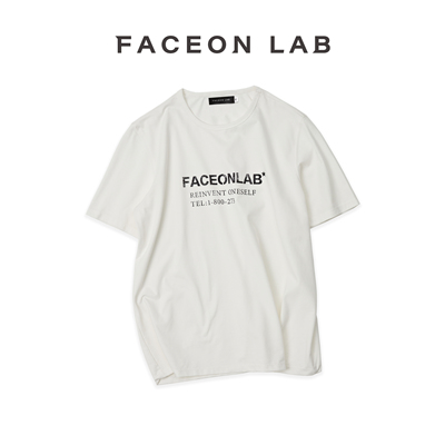 简约百搭圆领字母男女青年短袖T