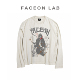 高街潮流设计师涂鸦印花打底衫 FACEONLAB科本日记摇滚长袖 T恤美式