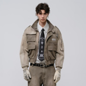 高级感棉服 夹克男外套25新款 冯建宇同款 FACEONLAB机械师工装