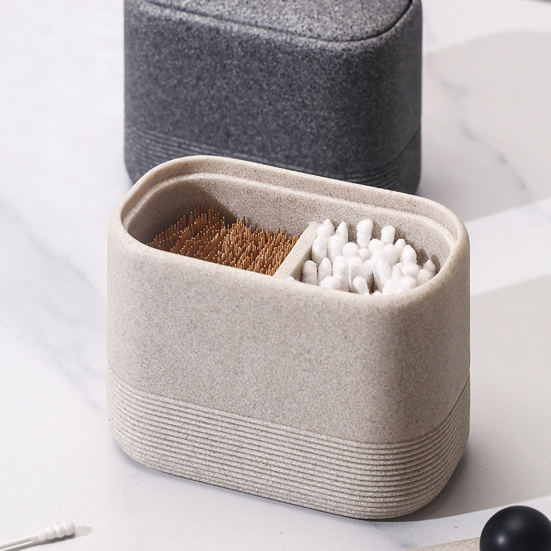 轻奢高级感棉签盒简约创意牙签牙线收纳盒二合一高颜值桌面牙签盒,收纳整理,棉签收纳盒/袋,淘宝优惠券,粉丝福利购,淘宝优惠卷