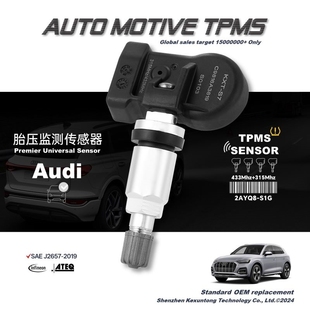 适用奥迪汽车轮胎气压监测自动匹配内置传感器A4A6Q3Q5Q7正品配件