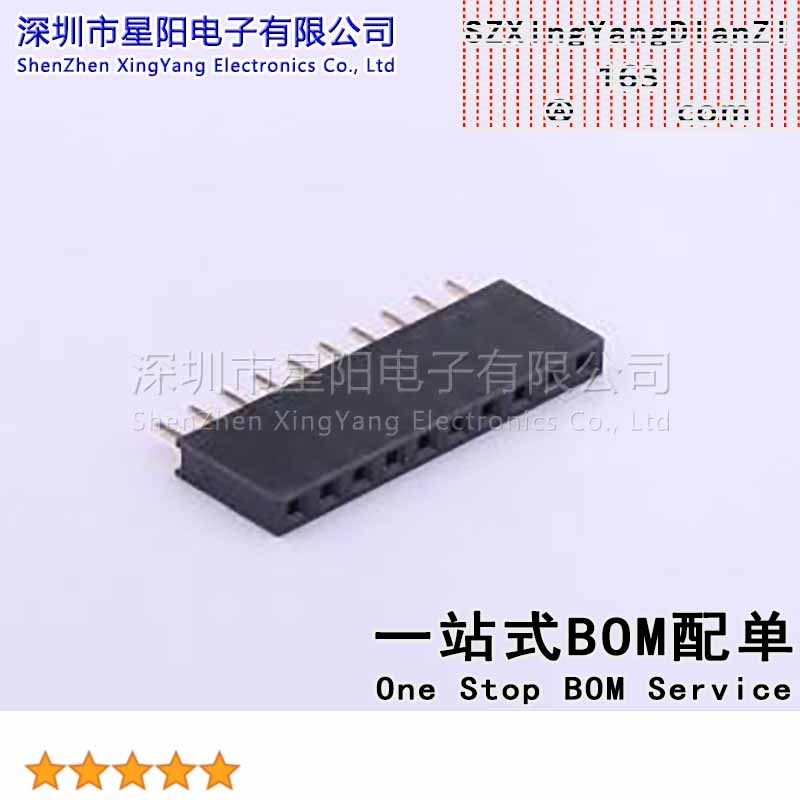 X6511FV-10-C85D32 (5Pcs)2.54mm 1x10P Y型PC3.2 PBT 1u quot排