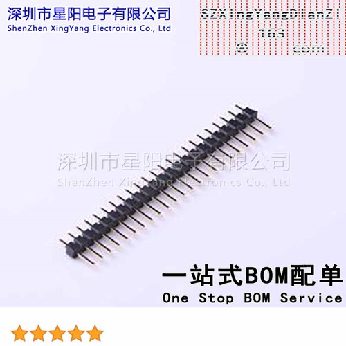 X6511WV-23H-C30D60 2.54mm 1x23P直插 方针 高镀金 抗氧化 排数